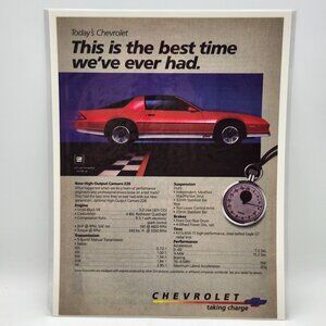 Todays Chevrolet Taking Charge Camaro Z28 Print Ad Classic Car GM Memorabilia